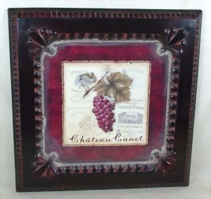 Dekoratives Antik Repro Metall Wand Bild