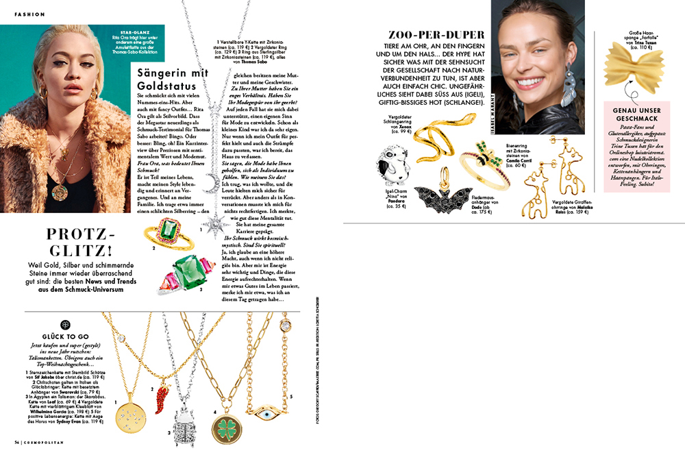 Schmuck-Trends mit halbe Anzeige quer