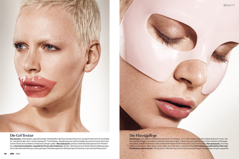 Beauty-Thema zu Creme-Texturen